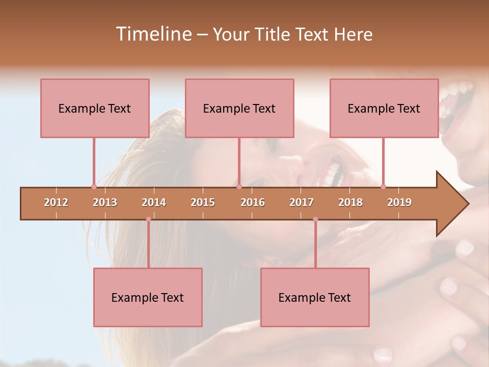 A Man And A Woman Are Smiling For The Camera PowerPoint Template