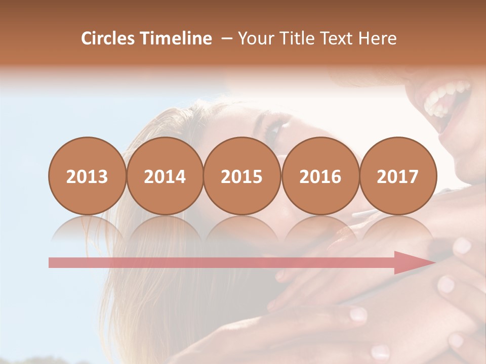 A Man And A Woman Are Smiling For The Camera PowerPoint Template