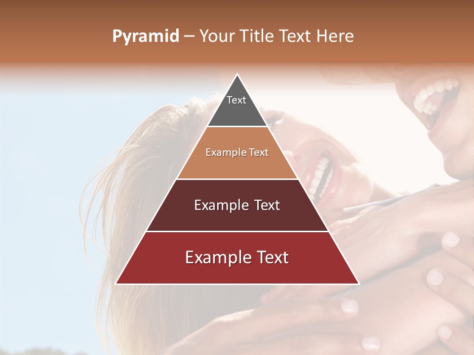 A Man And A Woman Are Smiling For The Camera PowerPoint Template