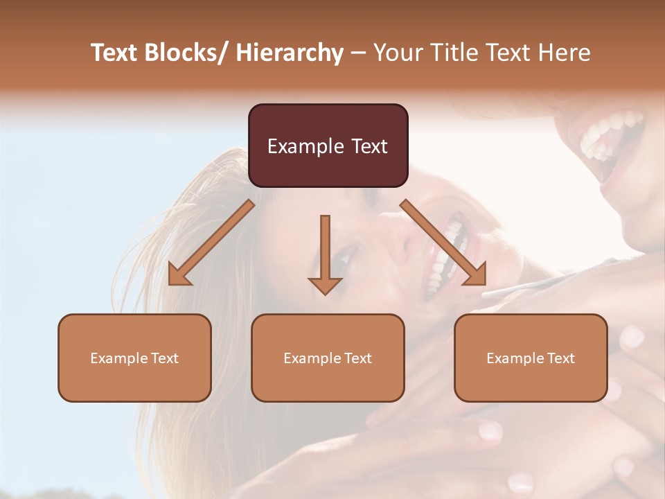A Man And A Woman Are Smiling For The Camera PowerPoint Template
