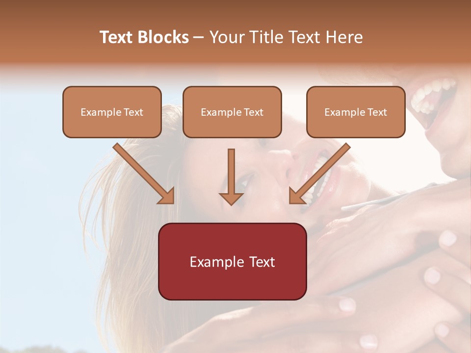 A Man And A Woman Are Smiling For The Camera PowerPoint Template
