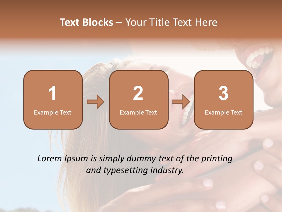 A Man And A Woman Are Smiling For The Camera PowerPoint Template