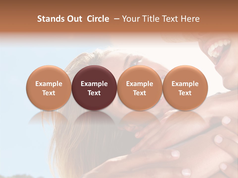 A Man And A Woman Are Smiling For The Camera PowerPoint Template