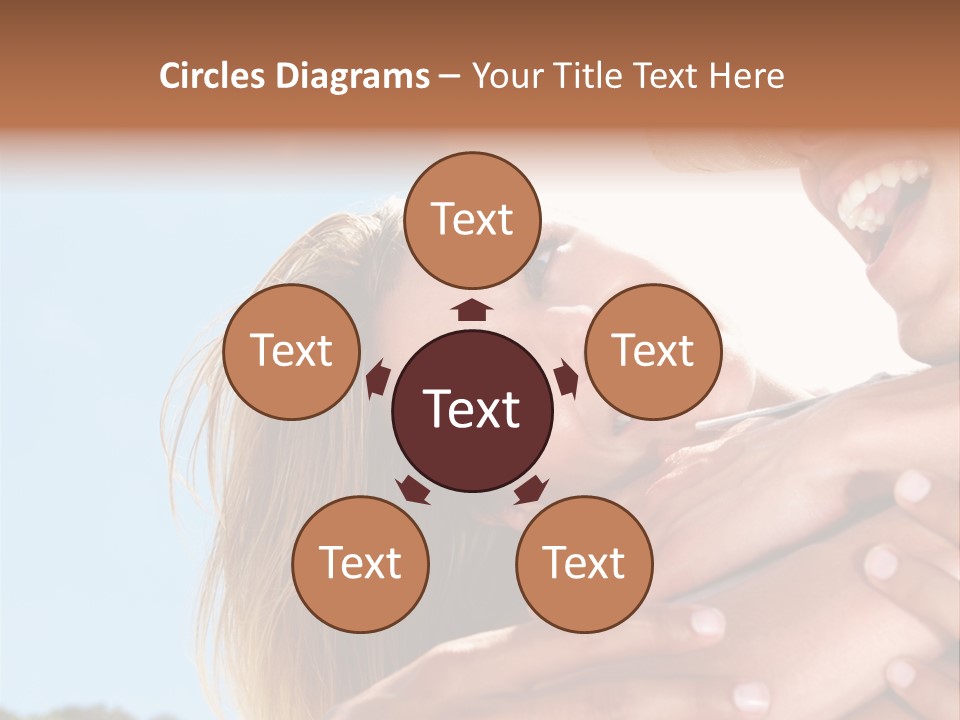 A Man And A Woman Are Smiling For The Camera PowerPoint Template