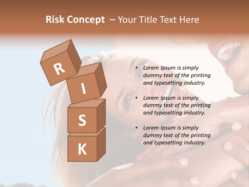 A Man And A Woman Are Smiling For The Camera PowerPoint Template