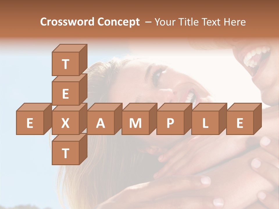 A Man And A Woman Are Smiling For The Camera PowerPoint Template