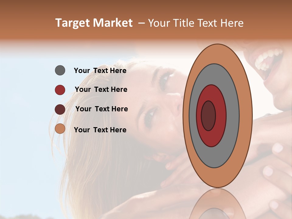 A Man And A Woman Are Smiling For The Camera PowerPoint Template