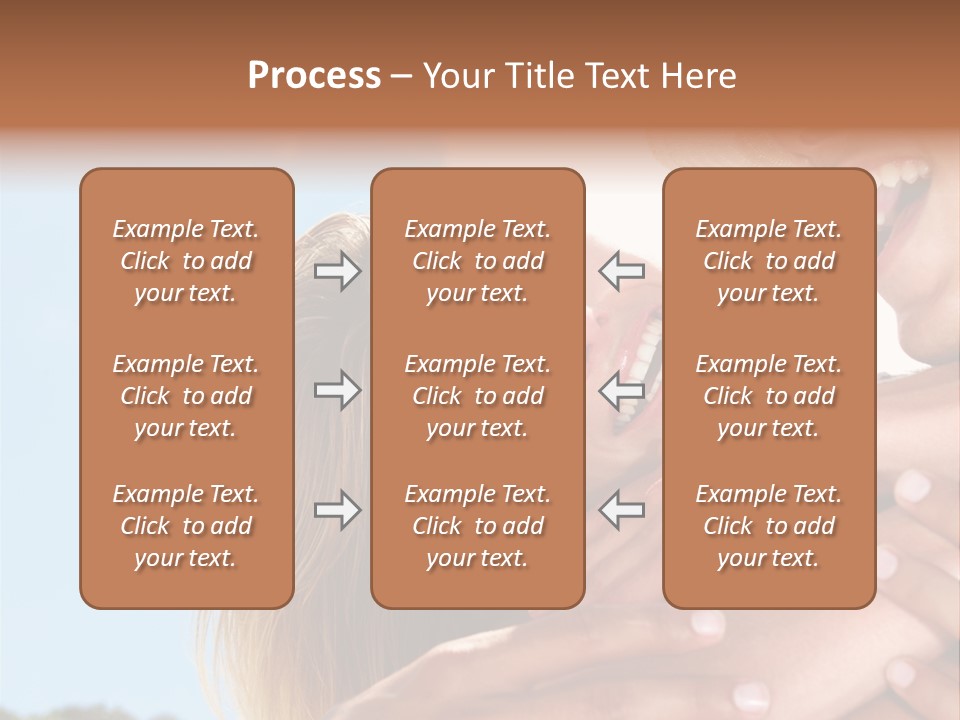 A Man And A Woman Are Smiling For The Camera PowerPoint Template