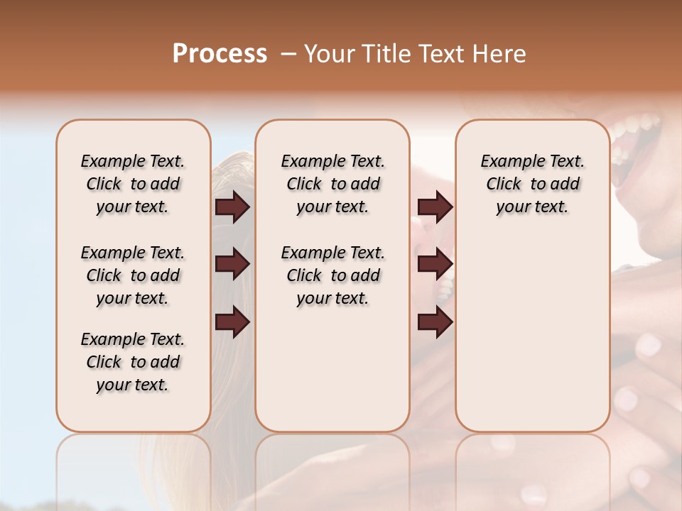 A Man And A Woman Are Smiling For The Camera PowerPoint Template
