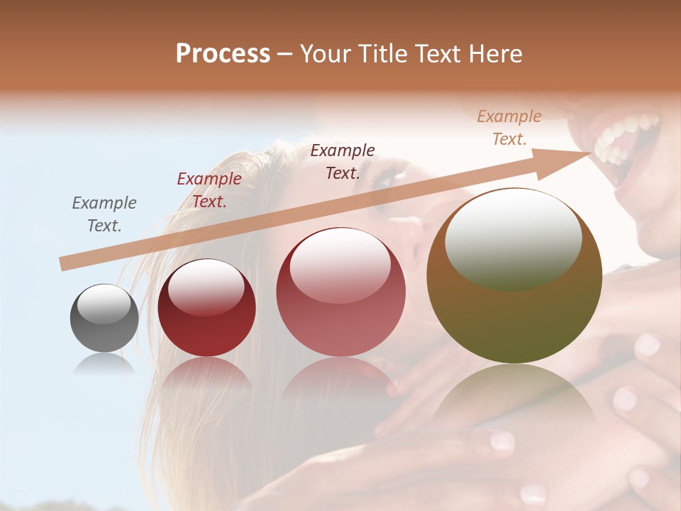 A Man And A Woman Are Smiling For The Camera PowerPoint Template
