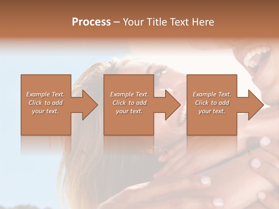 A Man And A Woman Are Smiling For The Camera PowerPoint Template