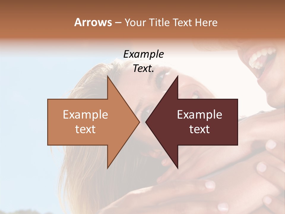 A Man And A Woman Are Smiling For The Camera PowerPoint Template