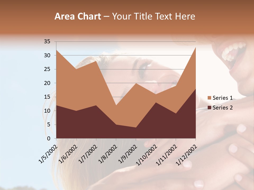 A Man And A Woman Are Smiling For The Camera PowerPoint Template