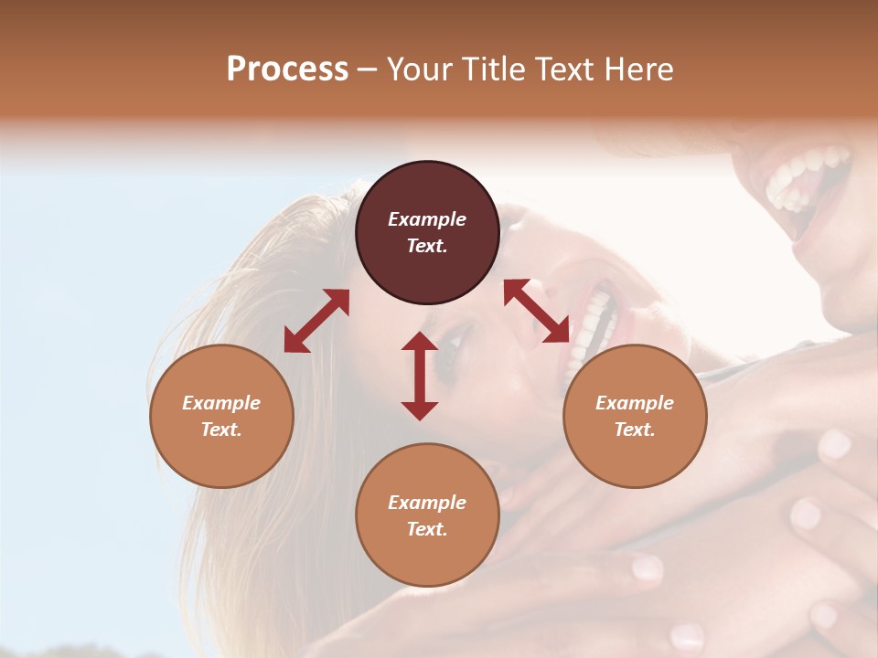A Man And A Woman Are Smiling For The Camera PowerPoint Template
