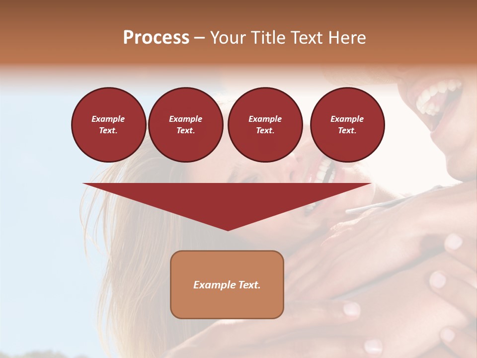 A Man And A Woman Are Smiling For The Camera PowerPoint Template