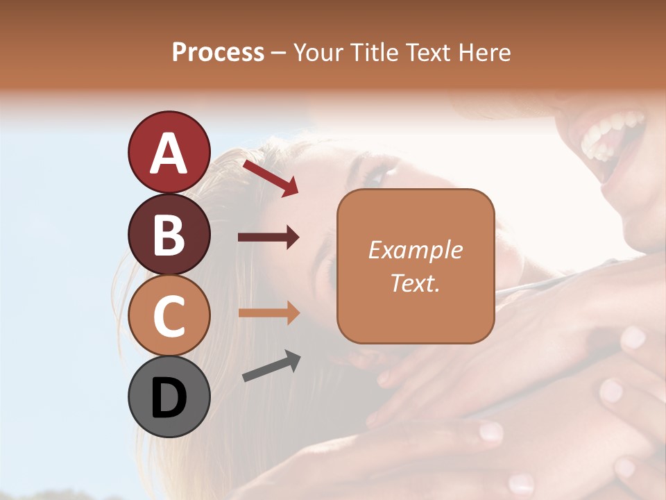 A Man And A Woman Are Smiling For The Camera PowerPoint Template