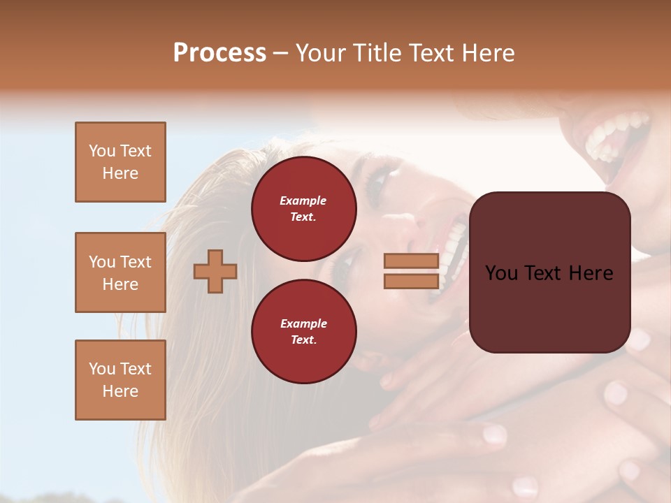 A Man And A Woman Are Smiling For The Camera PowerPoint Template
