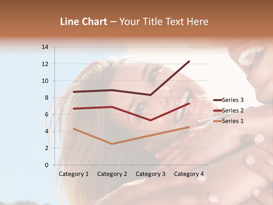 A Man And A Woman Are Smiling For The Camera PowerPoint Template
