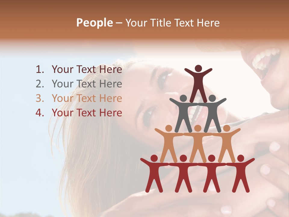 A Man And A Woman Are Smiling For The Camera PowerPoint Template