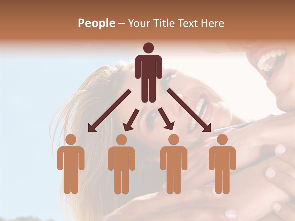 A Man And A Woman Are Smiling For The Camera PowerPoint Template