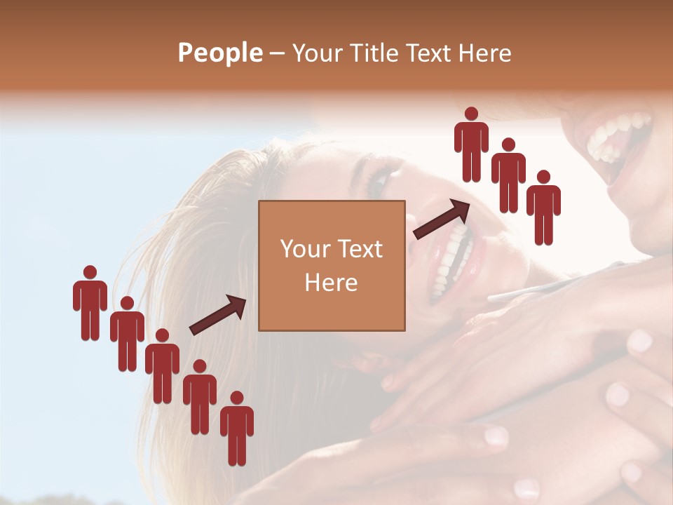 A Man And A Woman Are Smiling For The Camera PowerPoint Template