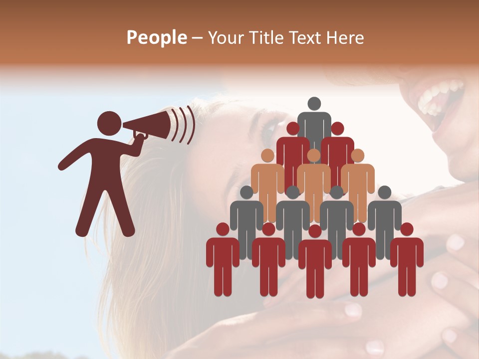 A Man And A Woman Are Smiling For The Camera PowerPoint Template