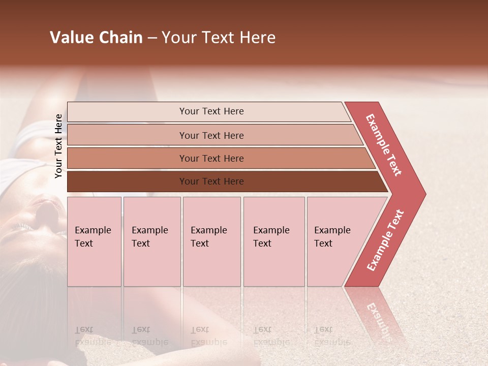 A Woman In A White Bikini Laying On The Beach PowerPoint Template