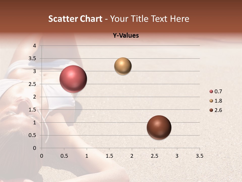 A Woman In A White Bikini Laying On The Beach PowerPoint Template