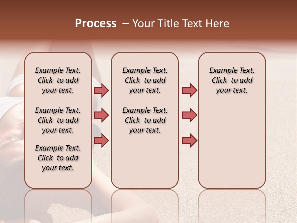 A Woman In A White Bikini Laying On The Beach PowerPoint Template