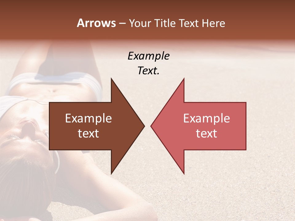 A Woman In A White Bikini Laying On The Beach PowerPoint Template