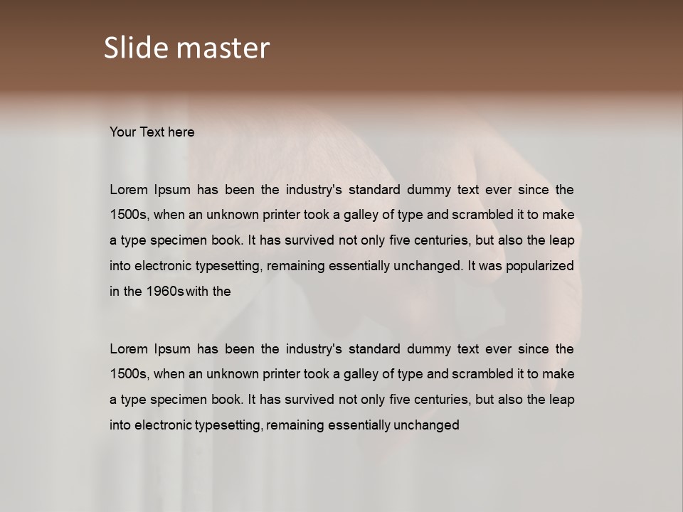 Mans Hands Behind Bars In Jail Or Prison PowerPoint Template