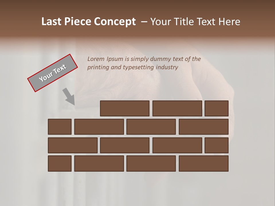 Mans Hands Behind Bars In Jail Or Prison PowerPoint Template