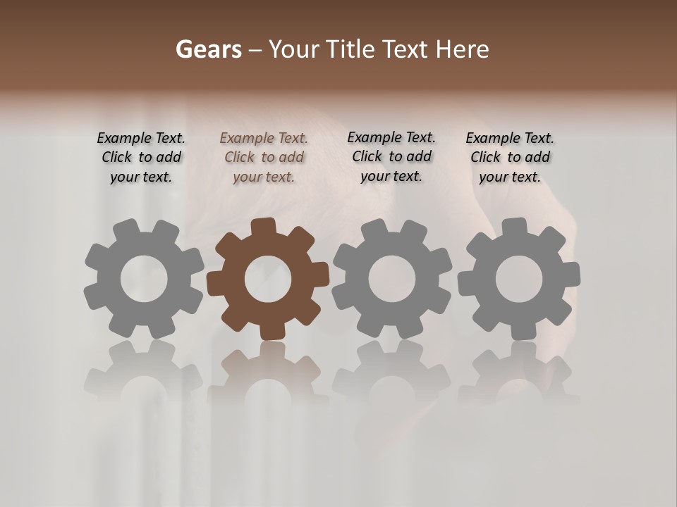 Mans Hands Behind Bars In Jail Or Prison PowerPoint Template