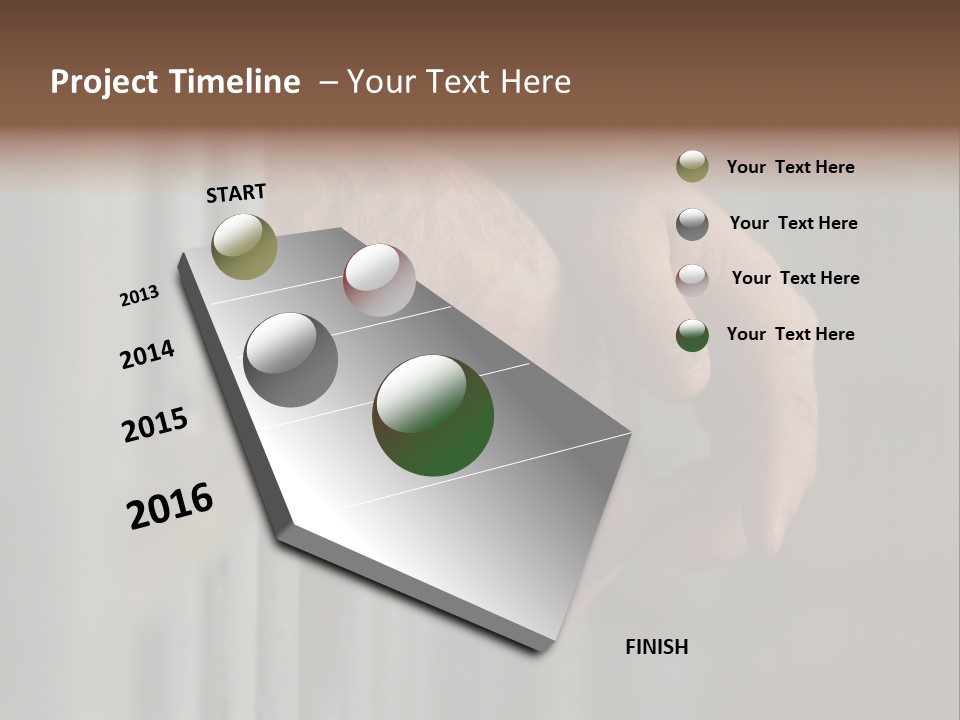 Mans Hands Behind Bars In Jail Or Prison PowerPoint Template