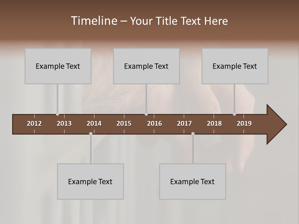 Mans Hands Behind Bars In Jail Or Prison PowerPoint Template
