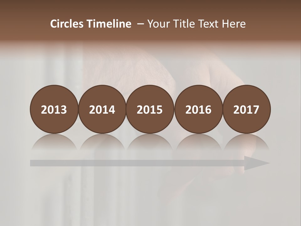 Mans Hands Behind Bars In Jail Or Prison PowerPoint Template