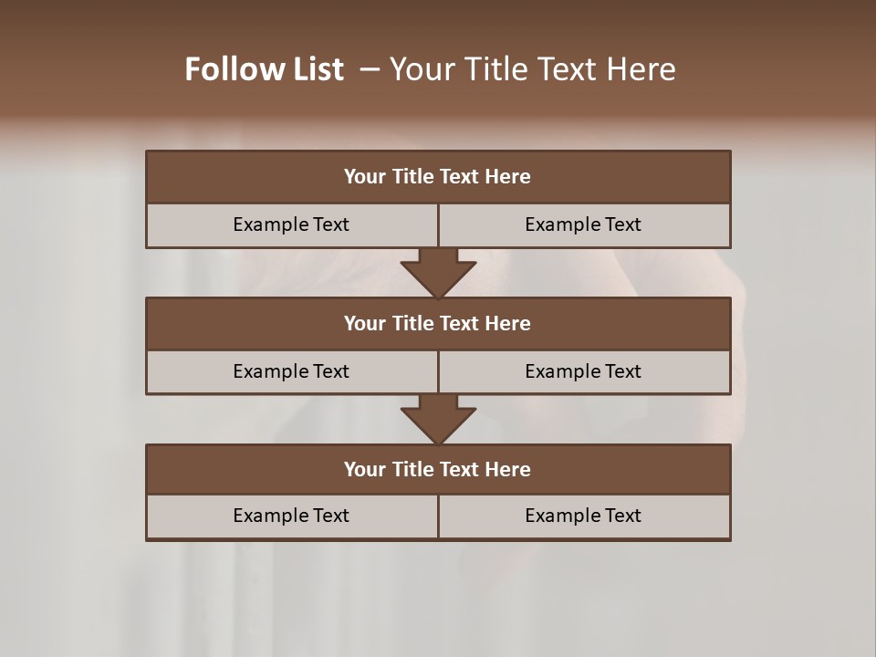 Mans Hands Behind Bars In Jail Or Prison PowerPoint Template
