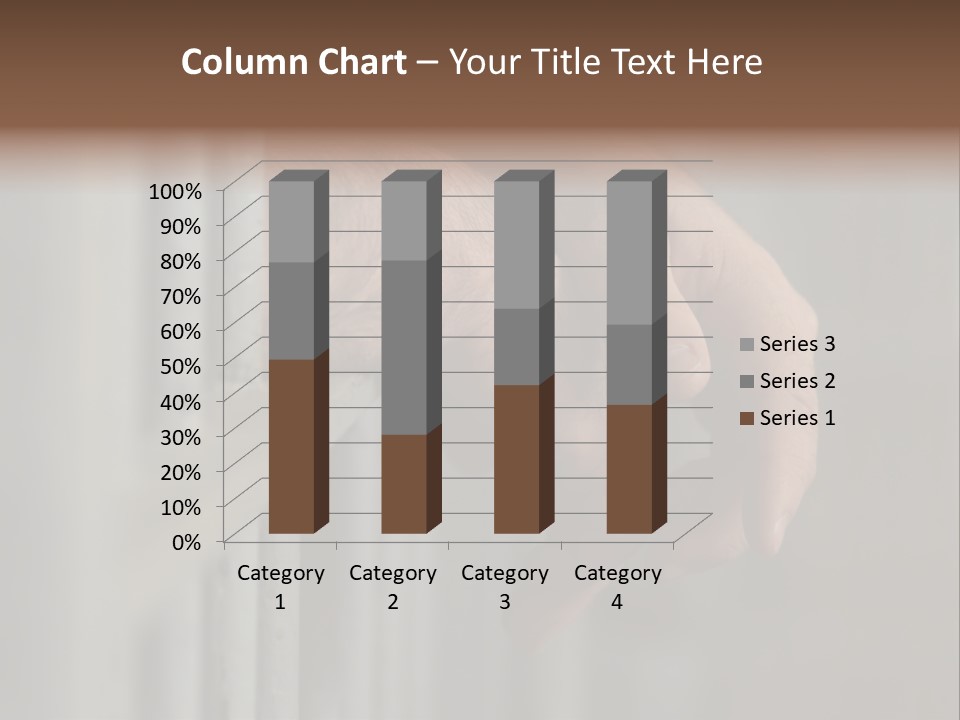 Mans Hands Behind Bars In Jail Or Prison PowerPoint Template