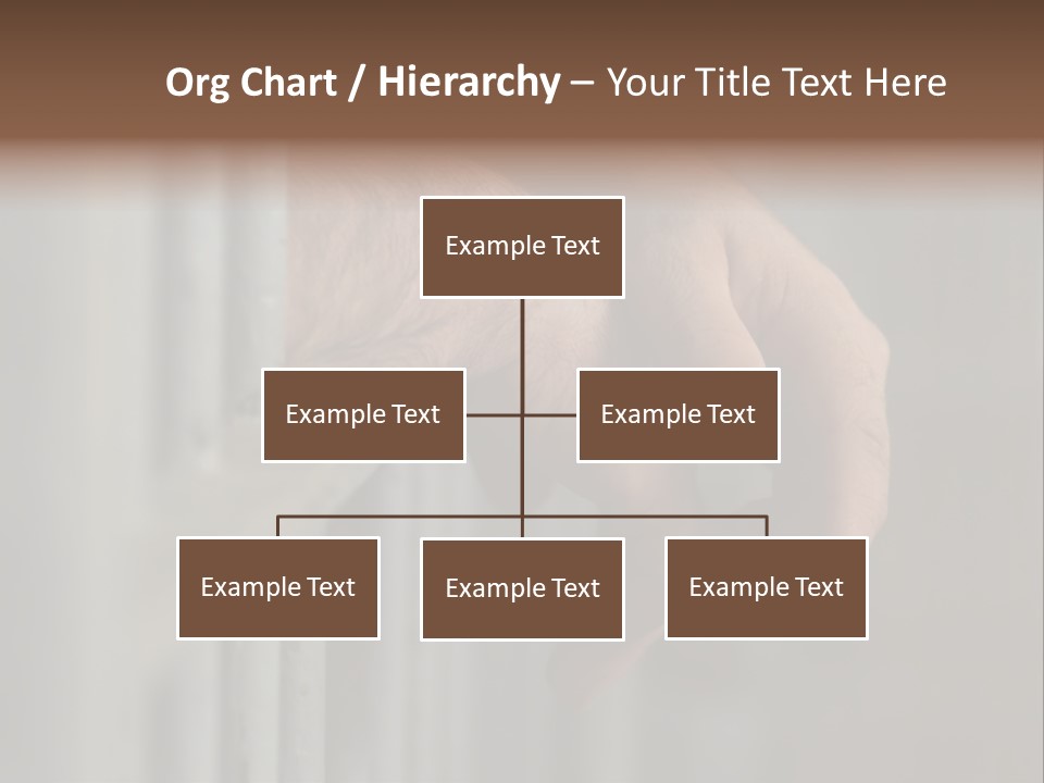 Mans Hands Behind Bars In Jail Or Prison PowerPoint Template