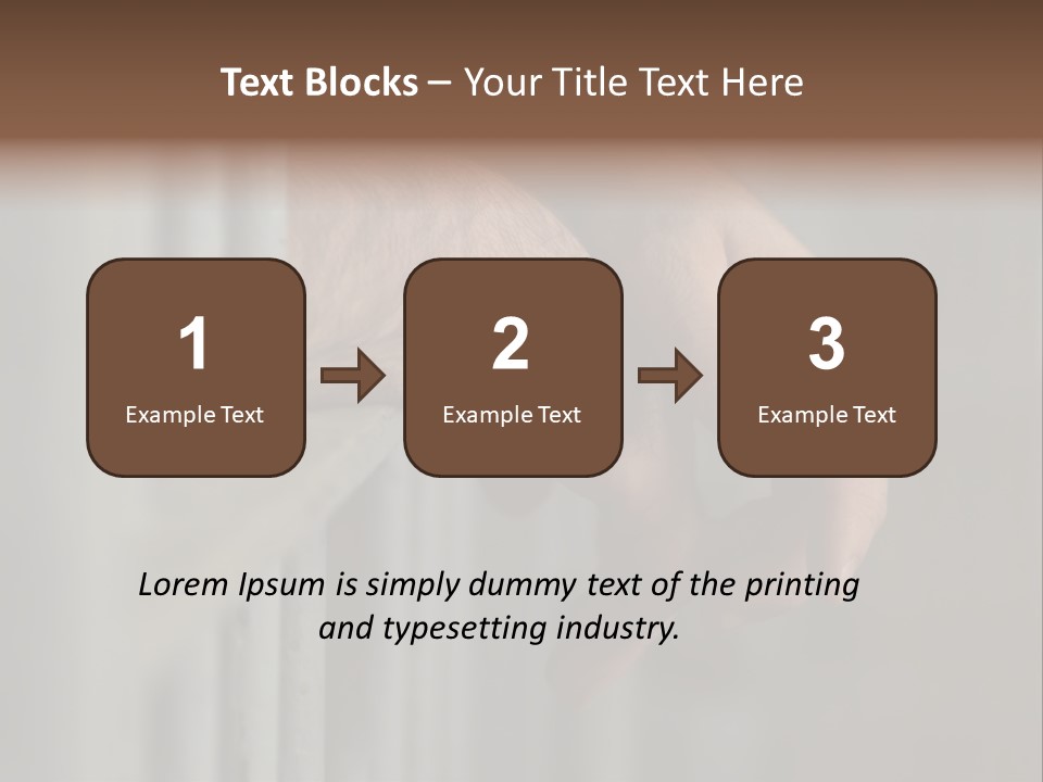 Mans Hands Behind Bars In Jail Or Prison PowerPoint Template