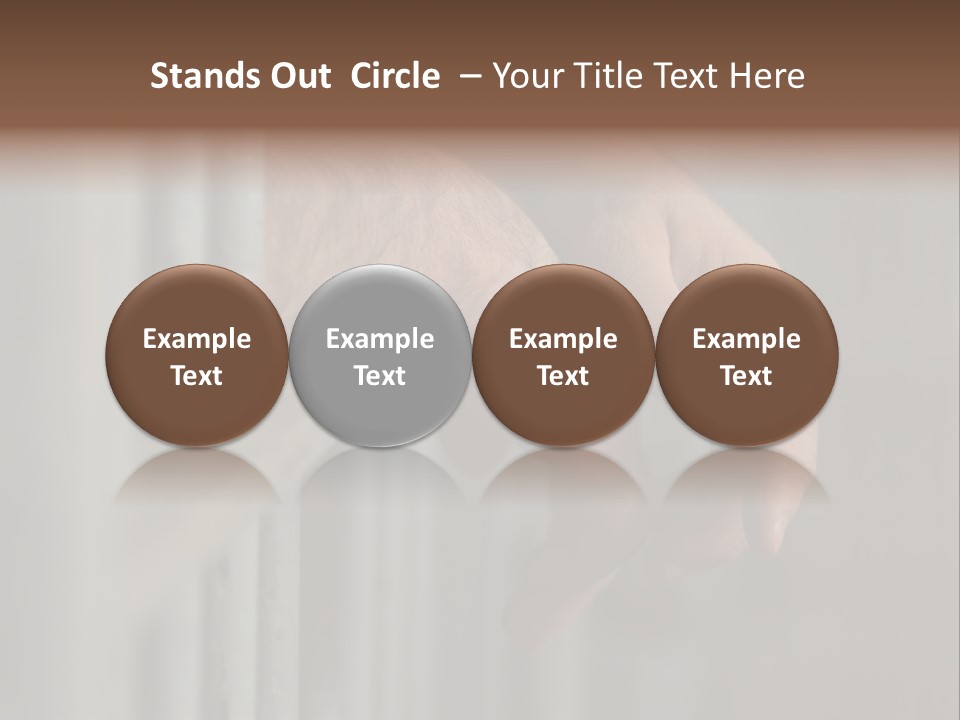 Mans Hands Behind Bars In Jail Or Prison PowerPoint Template