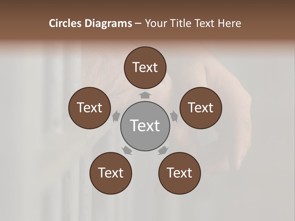 Mans Hands Behind Bars In Jail Or Prison PowerPoint Template