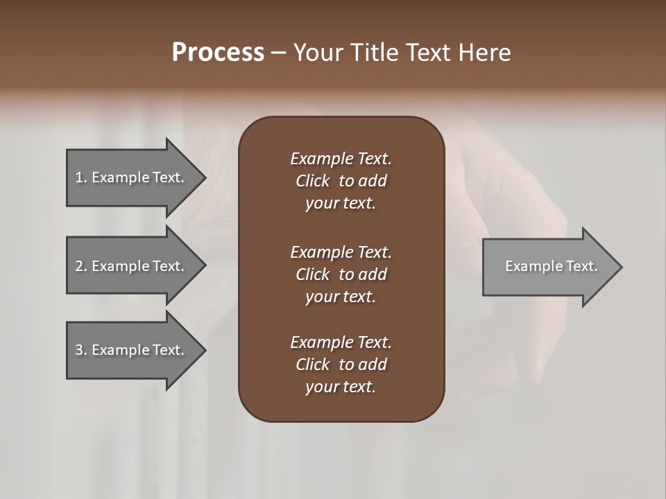 Mans Hands Behind Bars In Jail Or Prison PowerPoint Template