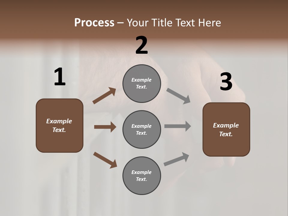 Mans Hands Behind Bars In Jail Or Prison PowerPoint Template