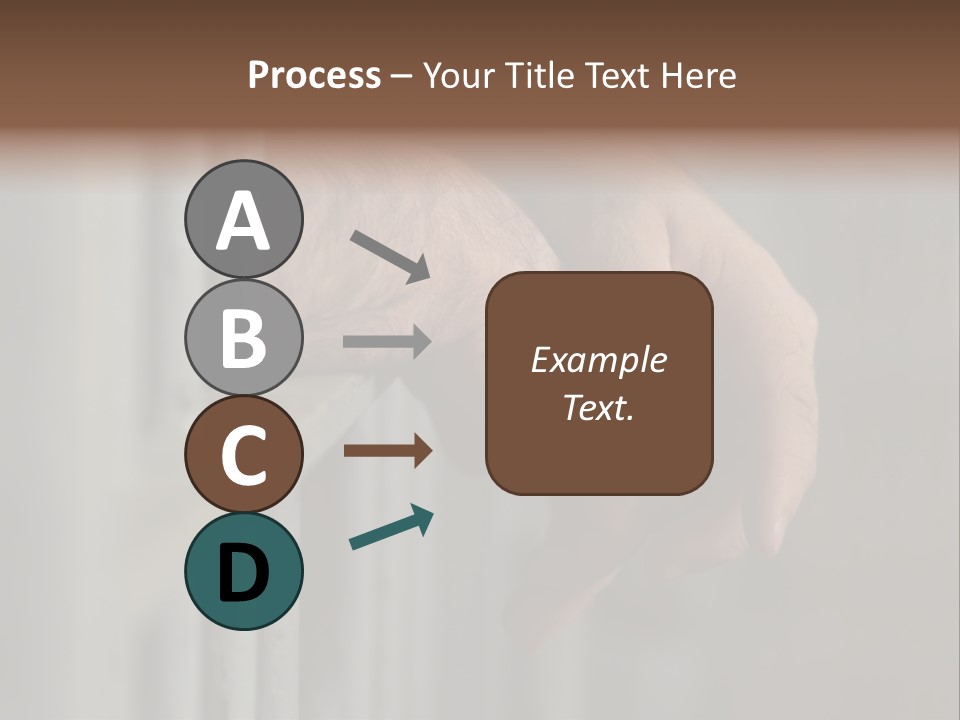 Mans Hands Behind Bars In Jail Or Prison PowerPoint Template