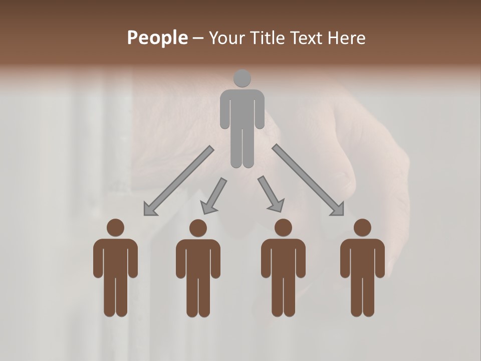 Mans Hands Behind Bars In Jail Or Prison PowerPoint Template