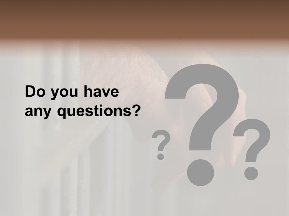 Mans Hands Behind Bars In Jail Or Prison PowerPoint Template