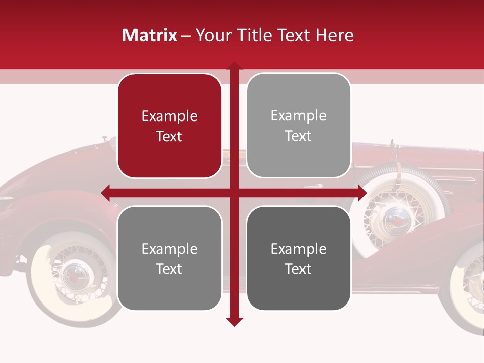 1936 Vintage Convertible Isolated With Clipping Path PowerPoint Template