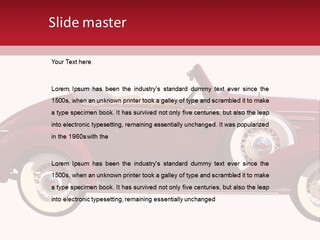 1936 Vintage Convertible Isolated With Clipping Path PowerPoint Template