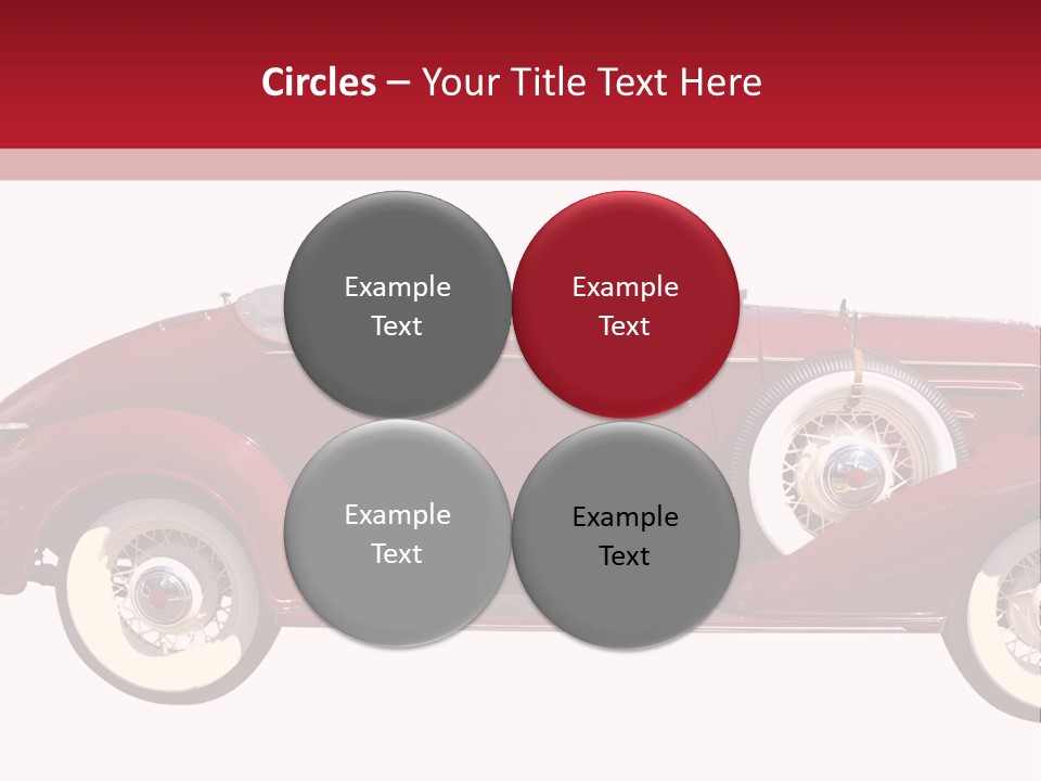 1936 Vintage Convertible Isolated With Clipping Path PowerPoint Template